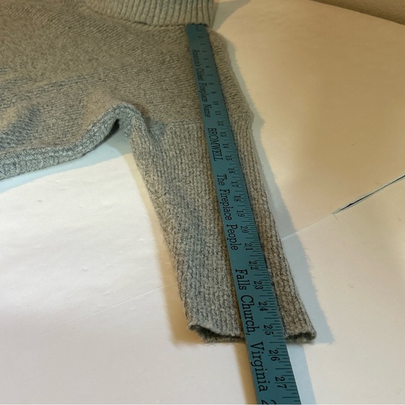 Faded Glory Gray Turtleneck Sweater Asymmetrical Size Large - Picture 8 of 11